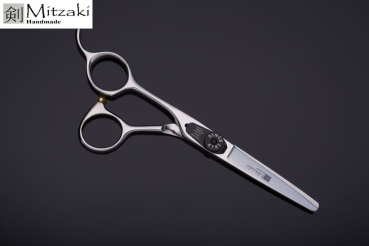 5,5 Zoll Linkshandschere MITZAKI-Niiky-LEFT, für alle Coiffeure die das besondere lieben, fester Fingerhaken, Premium - HOHLSCHLIFF , Ergo-Form für ermüdungsfreies Arbeiten